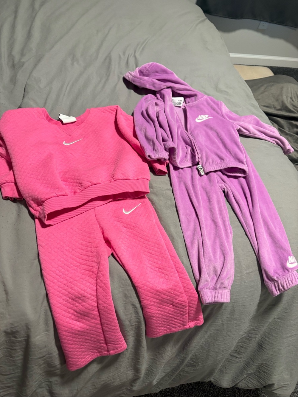 Nike Kids Pink & Purple Two-Piece Cozy Tracksuit Set